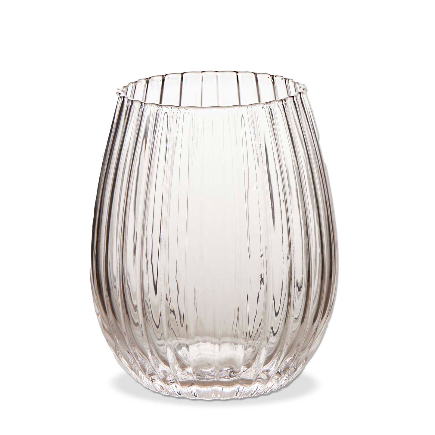 Gramercy Fluted Stemless Wine Glass