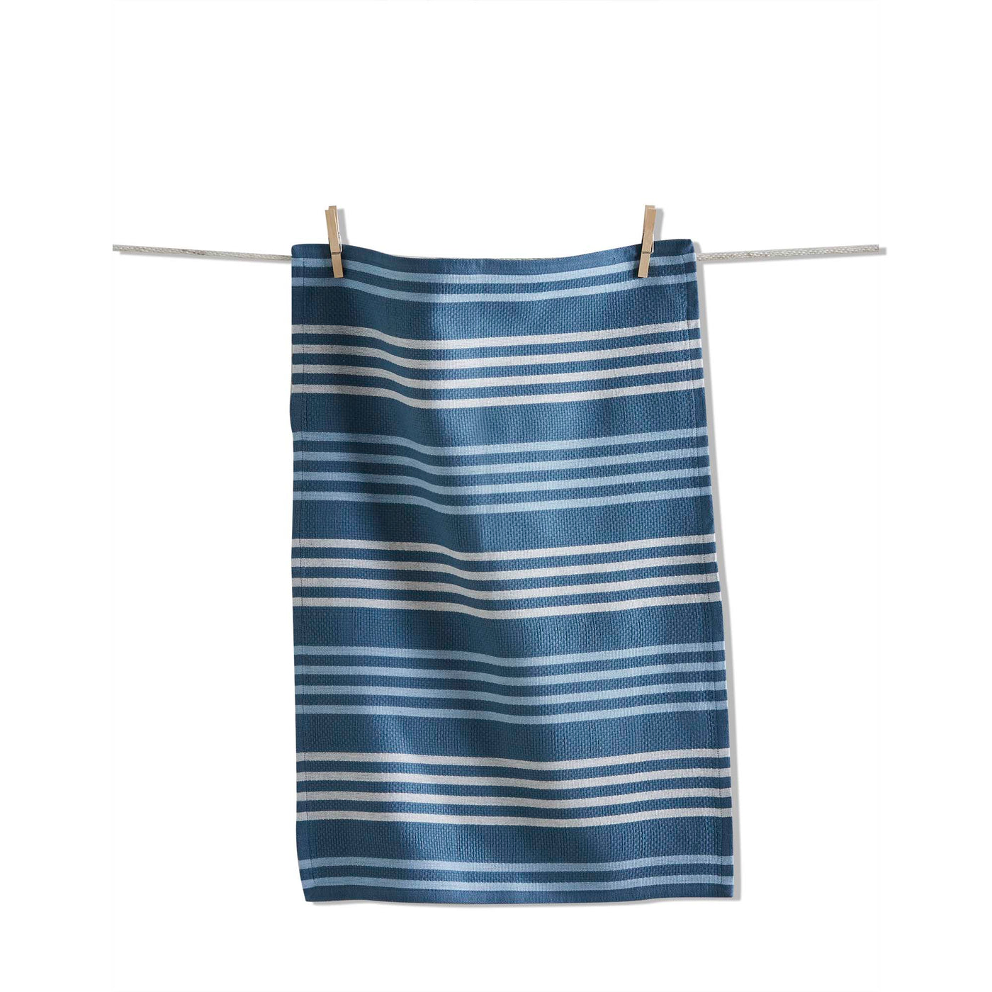 Basket Weave Stripe Dishtowel Turquoise