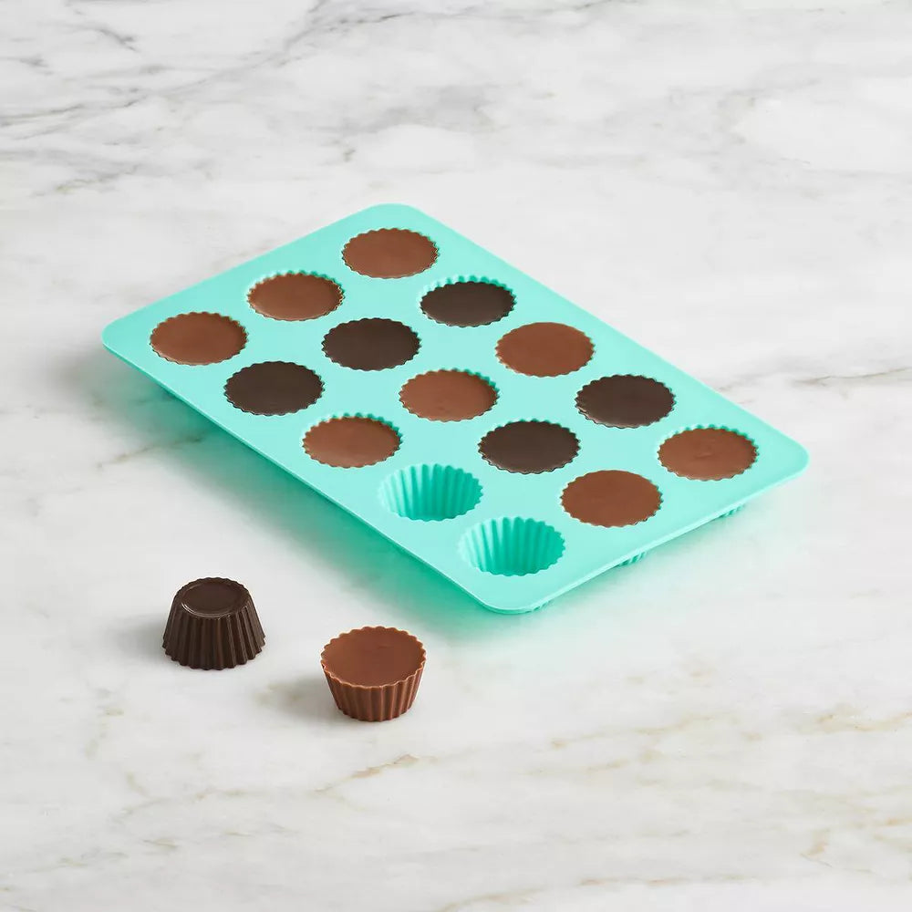 09916007 ST/2 CUPCAKE CHOCOLATE SILICONE MOLDS