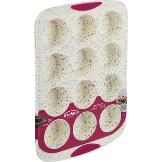 5118553 12CT SILICONE MUFFIN PAN CONFETTI FUSCHIA