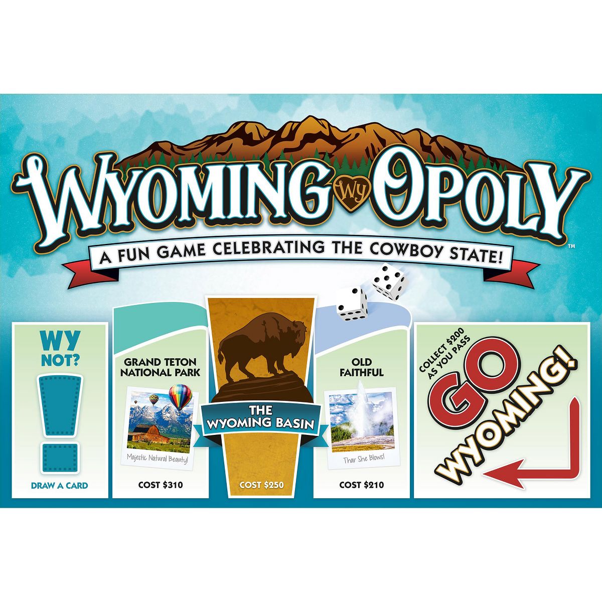 Late For The Sky: Wyoming-Opoly Monopoly Board Game