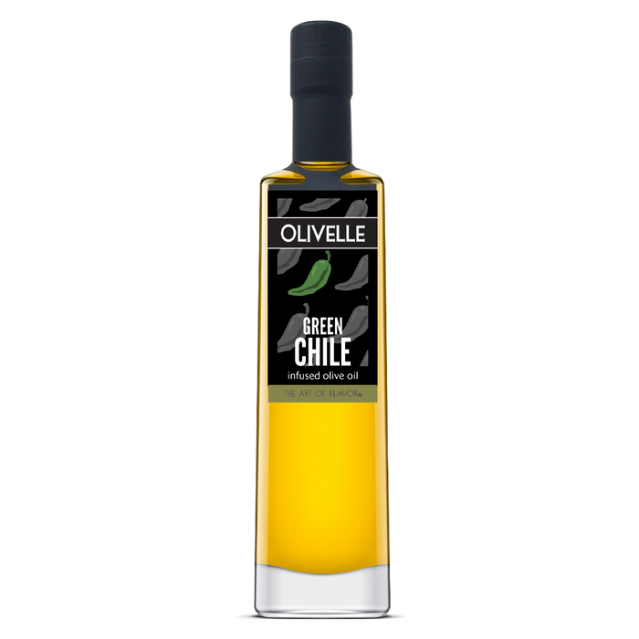 GREEN CHILE INFUSED OLIVE OIL -OOS- INFUSED EVOO