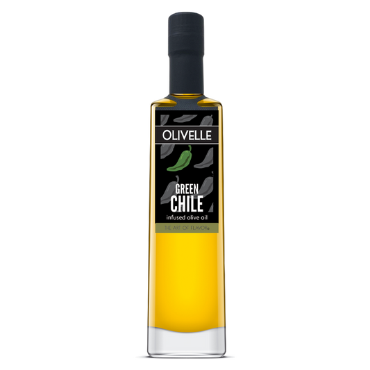 GREEN CHILE INFUSED OLIVE OIL -OOS- INFUSED EVOO