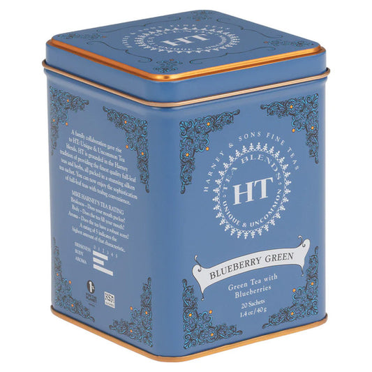 Harney and Sons Blueberry Green Tea - Tin of 20 Sachets