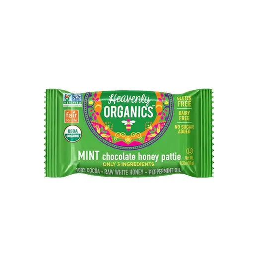 Heavenly Organics Organic Chocolate Mint Honey Patties - Singles
