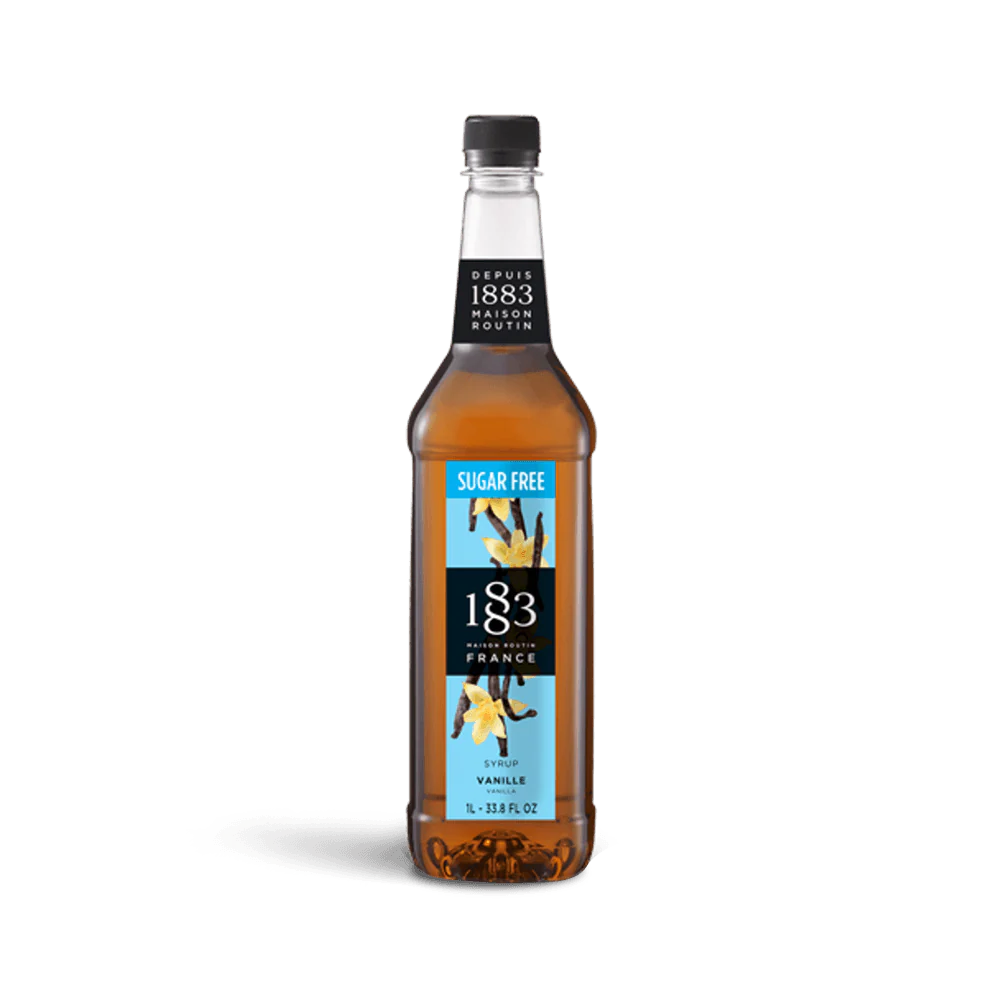 PLASTIC - 1883 Maison Routin France Syrup 1L - Sugar Free - Caramel
