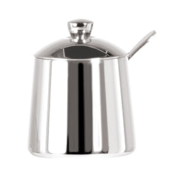 SUGAR BOWL W/SPOON, BRSH FINISH