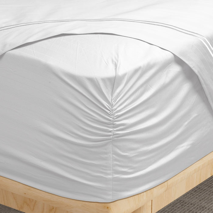 ELEMENTS BAMBOO QUEEN SHEET SET WHITE