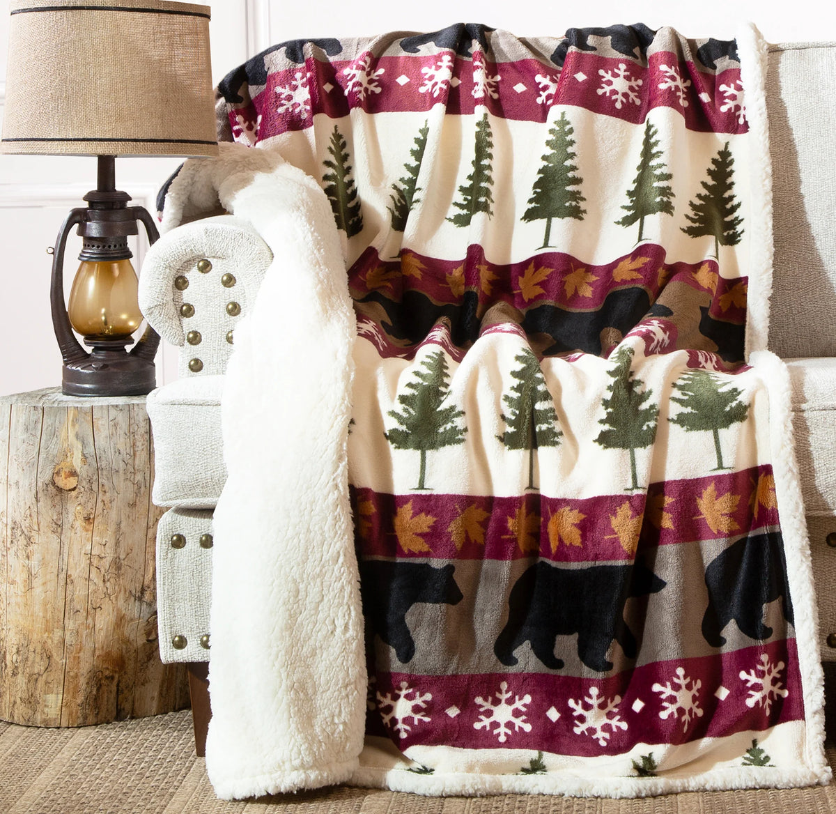 JP518 Carsten's Tall Pine Plush Throw Blanket