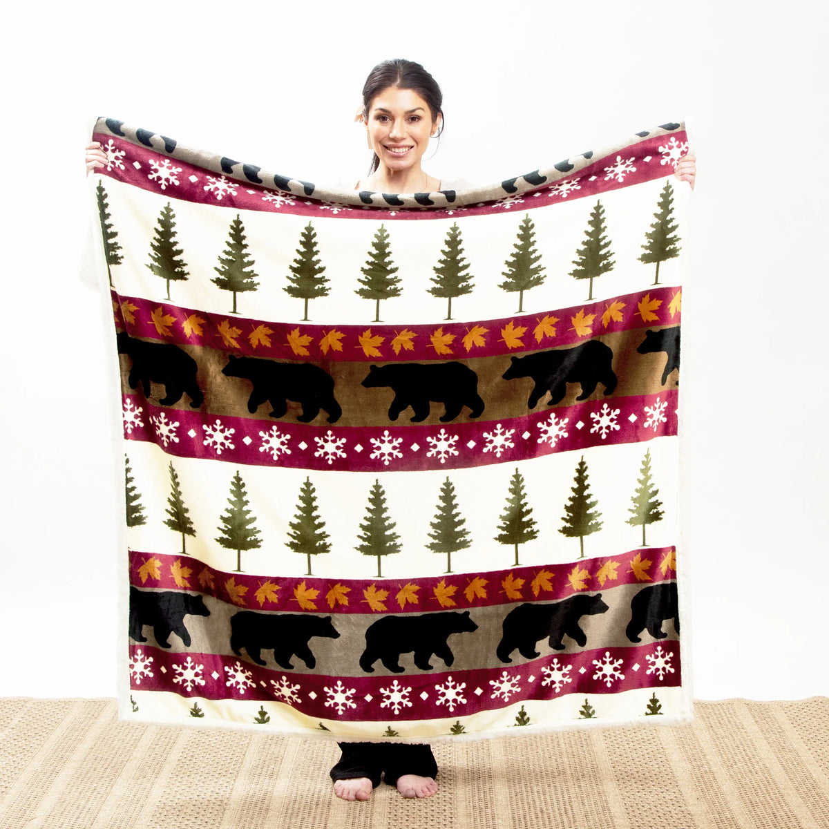 JP518 Carsten's Tall Pine Plush Throw Blanket