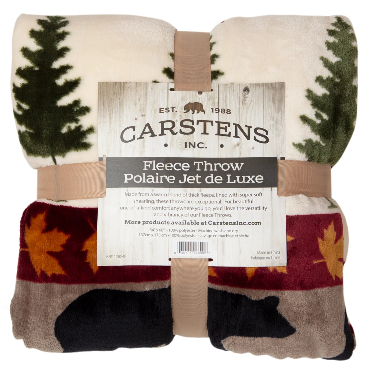 JP518 Carsten's Tall Pine Plush Throw Blanket