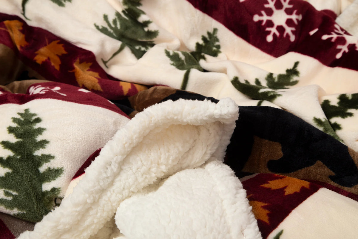 JP518 Carsten's Tall Pine Plush Throw Blanket