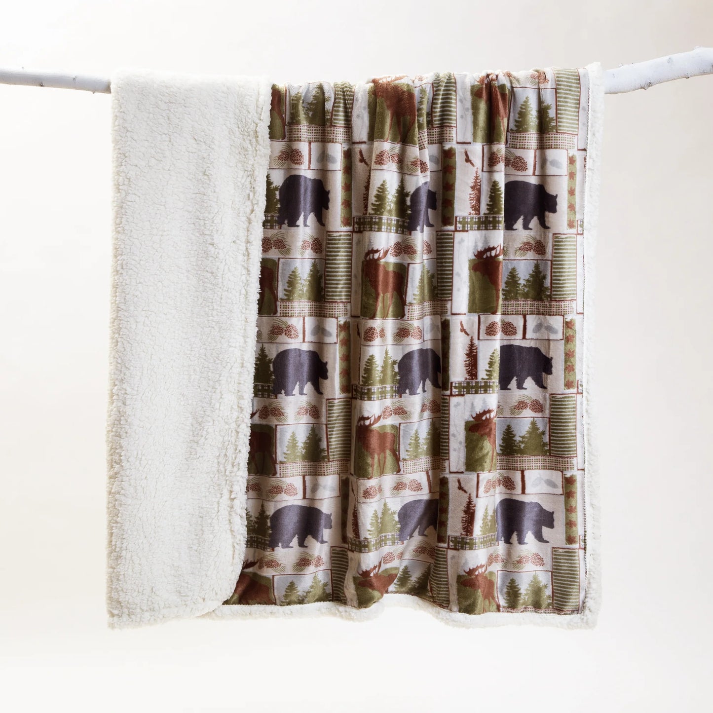 JP814 Carsten's Vintage Lodge Plush Throw Blanket