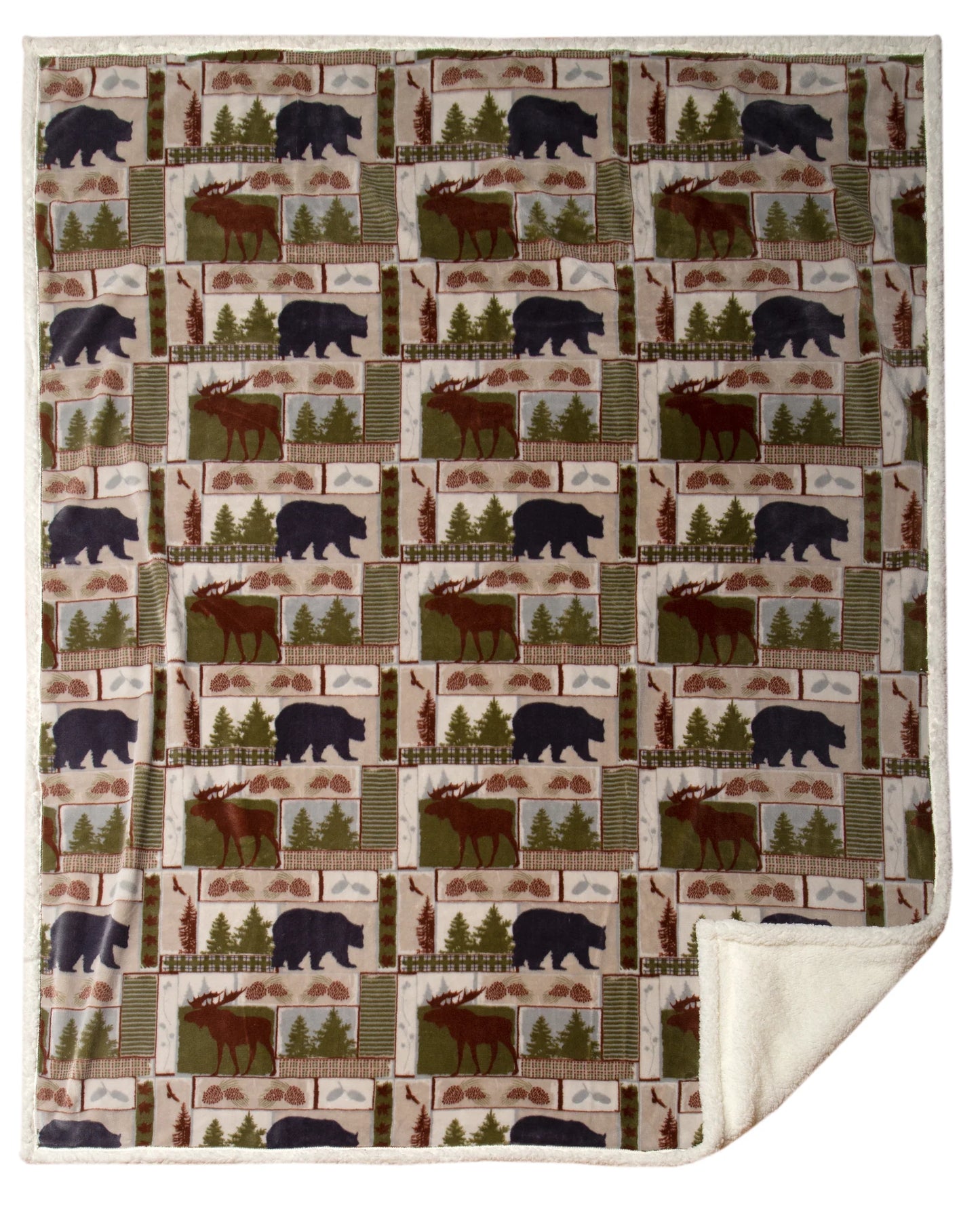JP814 Carsten's Vintage Lodge Plush Throw Blanket