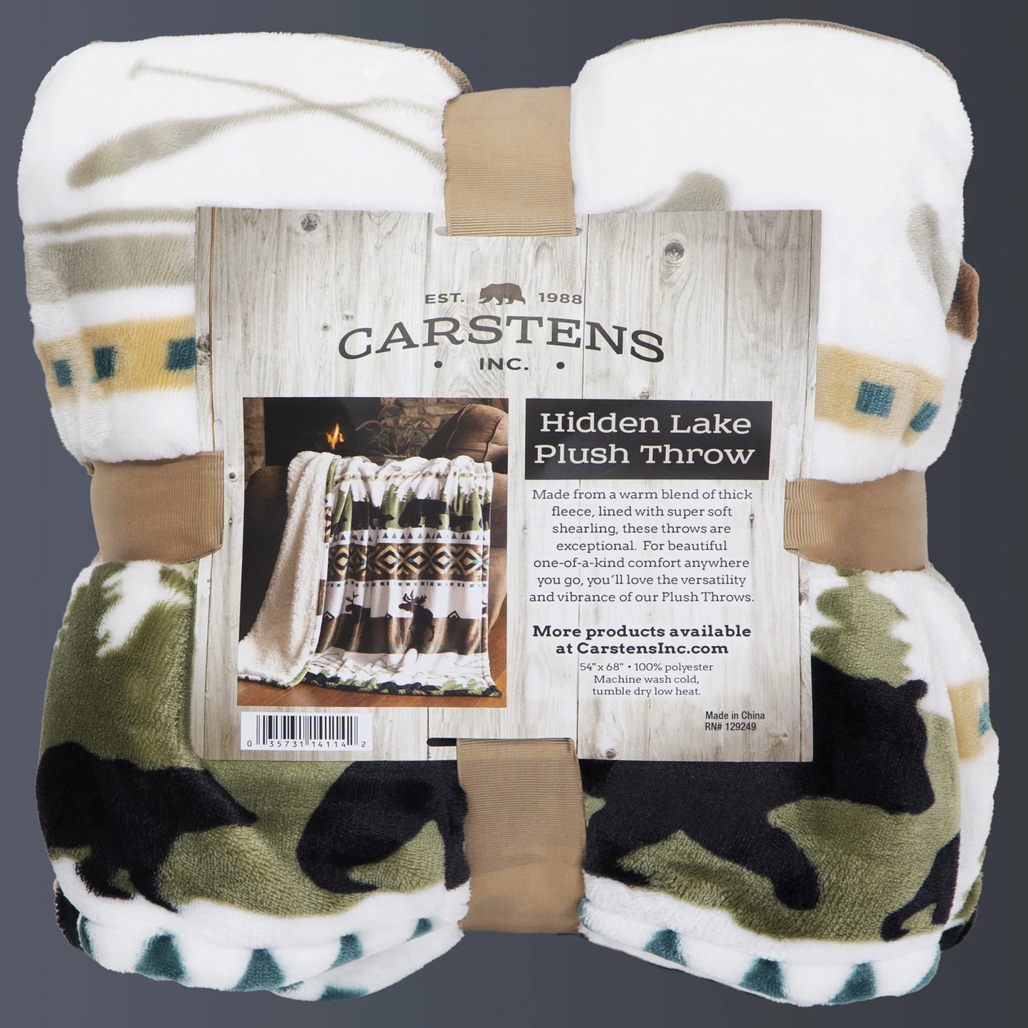 JP952 Carsten's Hidden Lake Plush Throw Blanket