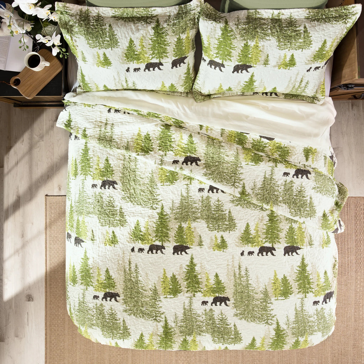 JQ438 Carsten's Pine Wilderness Quilt Queen Set