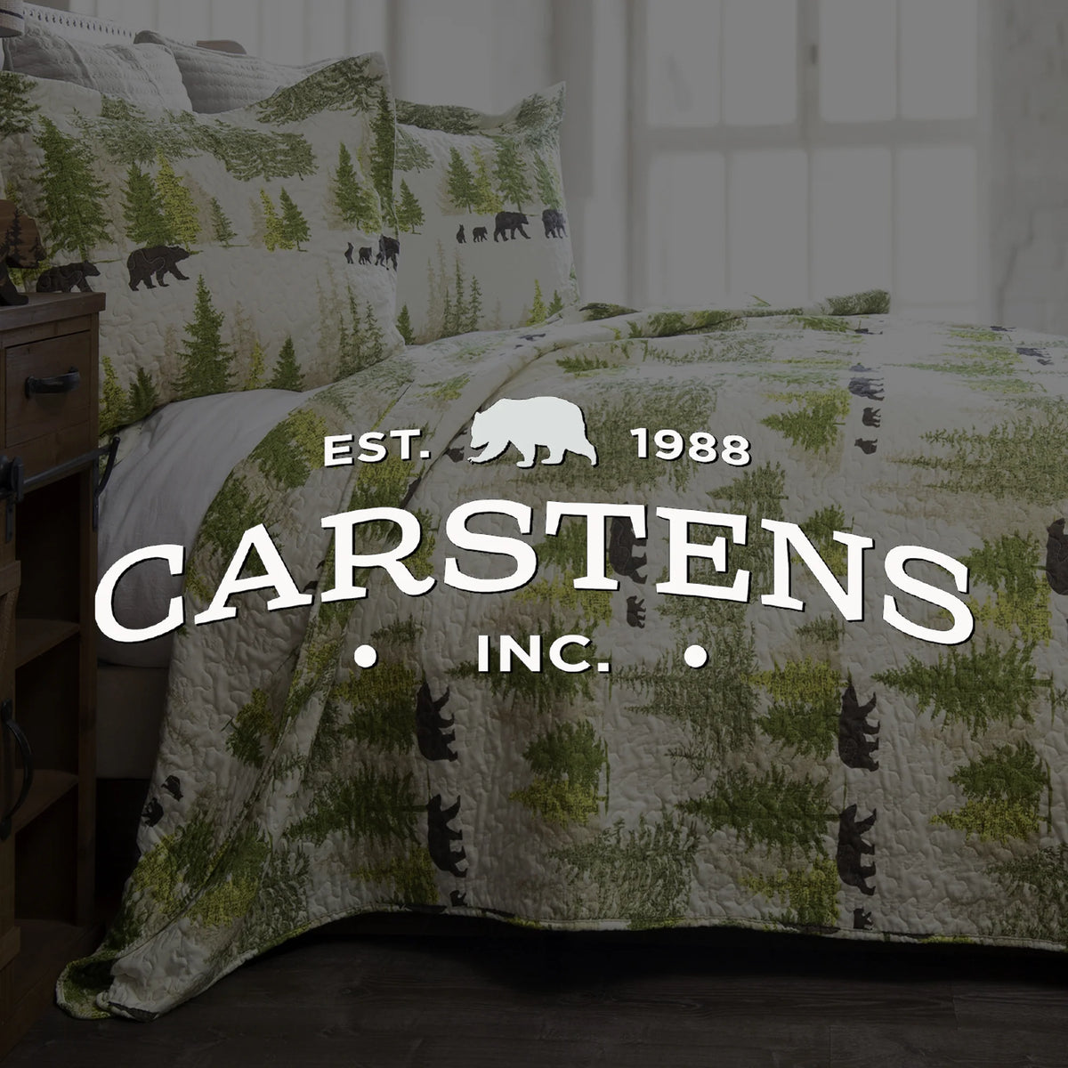 JQ439 Carsten's Pine Wilderness Quilt King Bed Set
