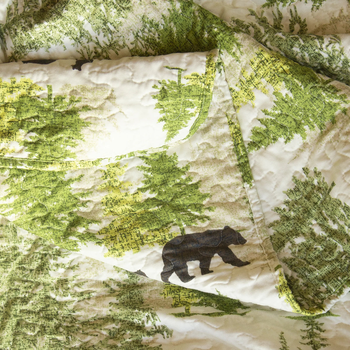 JQ439 Carsten's Pine Wilderness Quilt King Bed Set