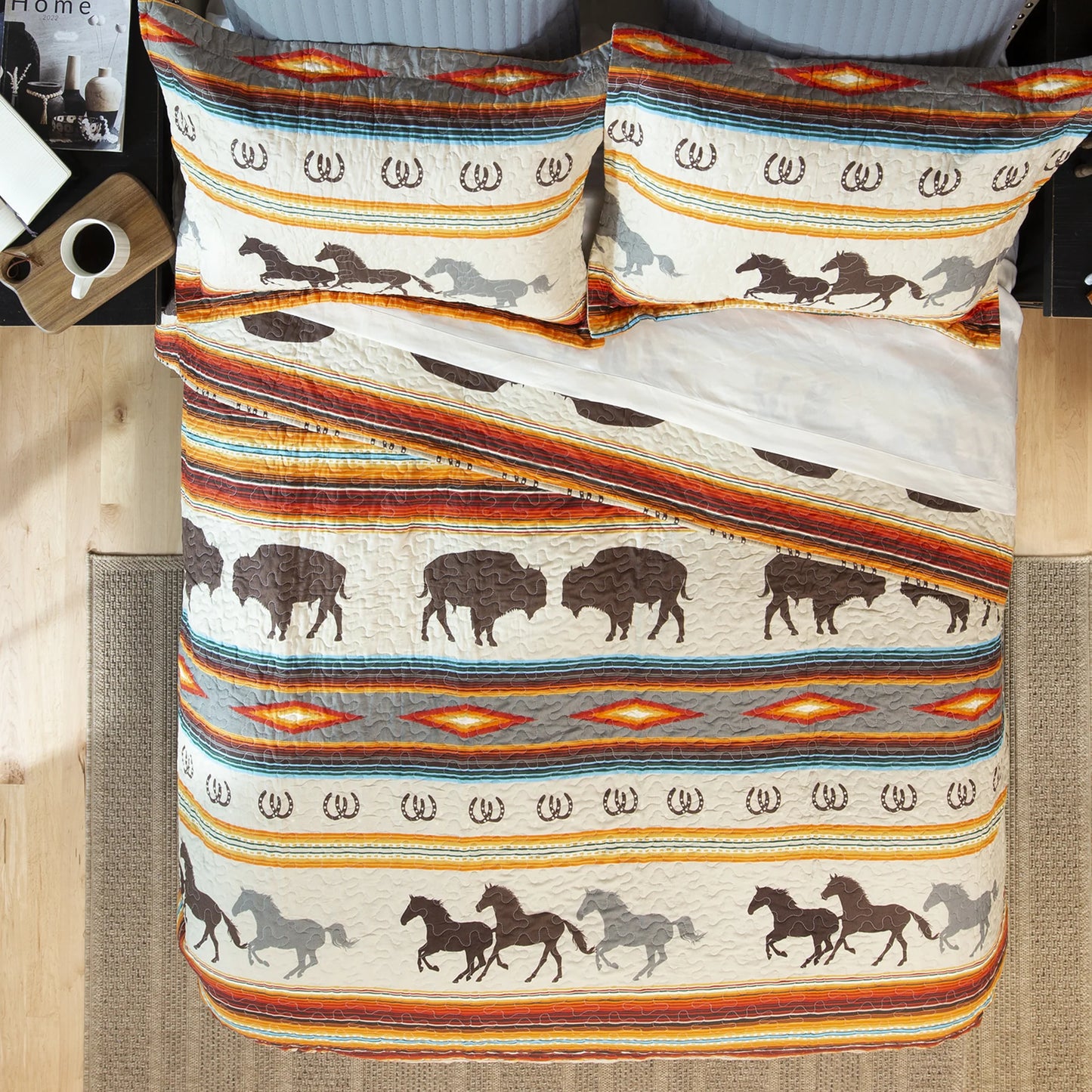 JW290 Carsten's Wrangler Western Stripe Quilt King Set
