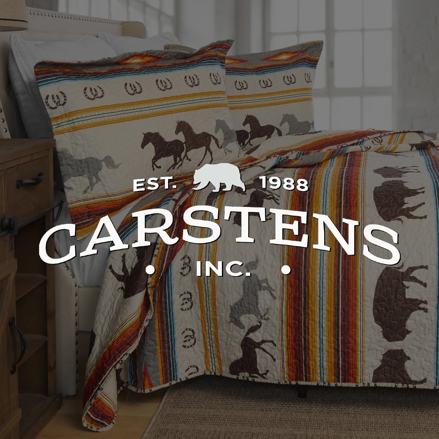 JW290 Carsten's Wrangler Western Stripe Quilt King Set