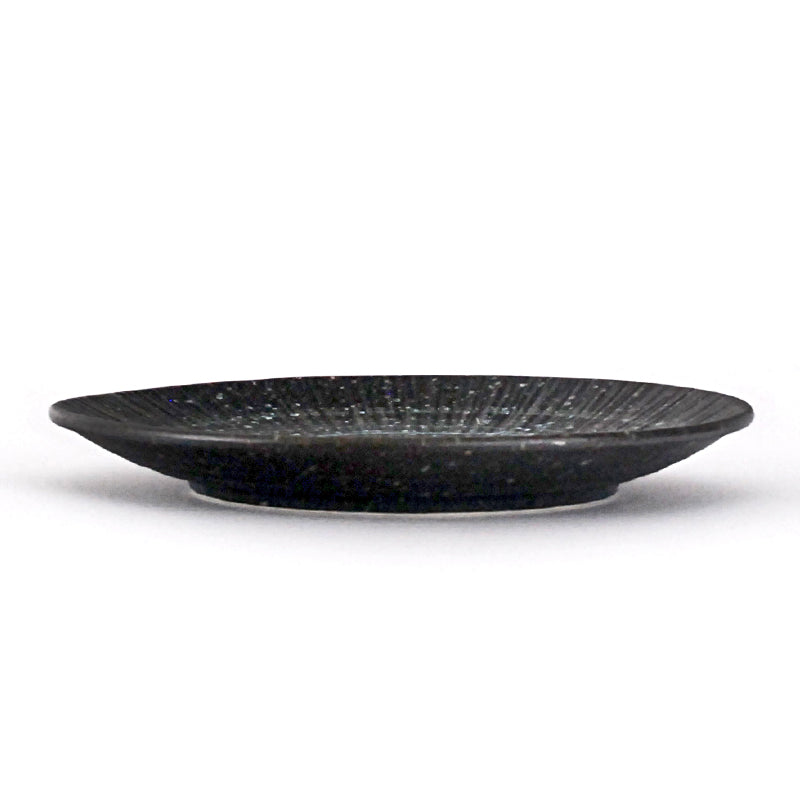7"D x 1"H PLATE-GREY STONE