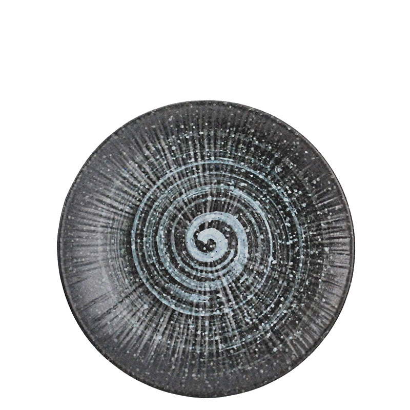 7"D x 1"H PLATE-GREY STONE