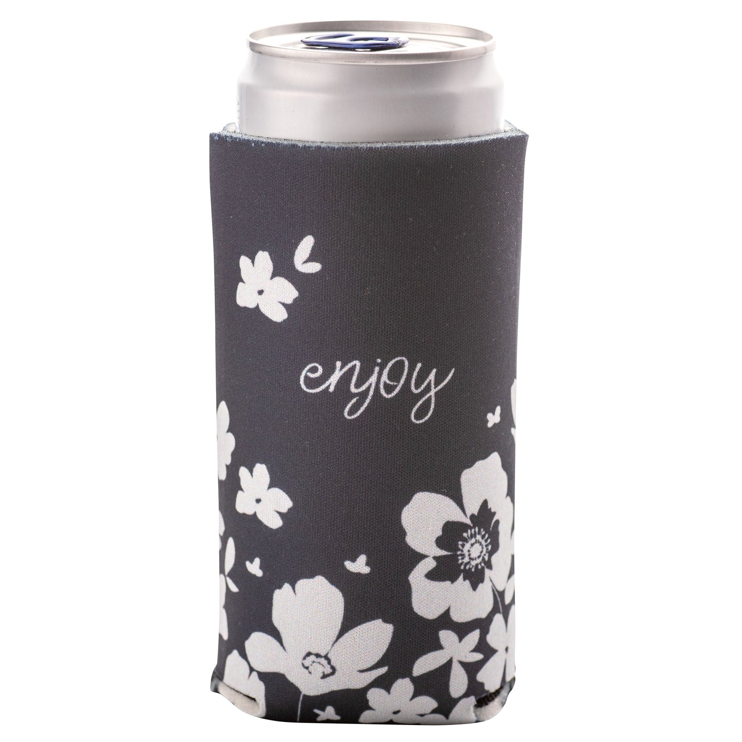 ENJOY INK FLOWER SLIM CAN COOLER