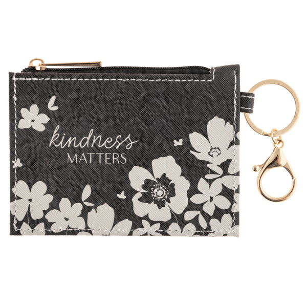 KARMA ZIP ID HOLDER- INK FLORAL