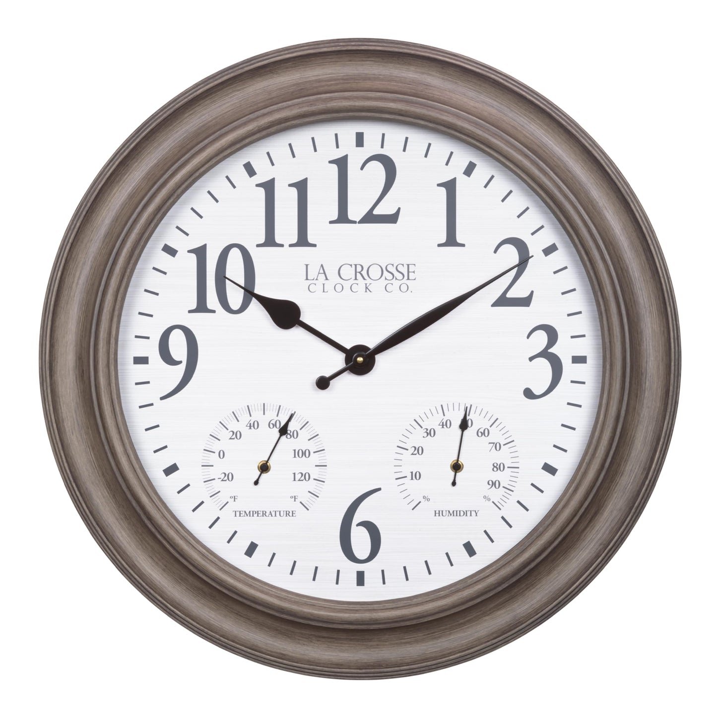 26.2-inch Harvest Indoor/Outdoor Wall Clock with Temp and Humidity