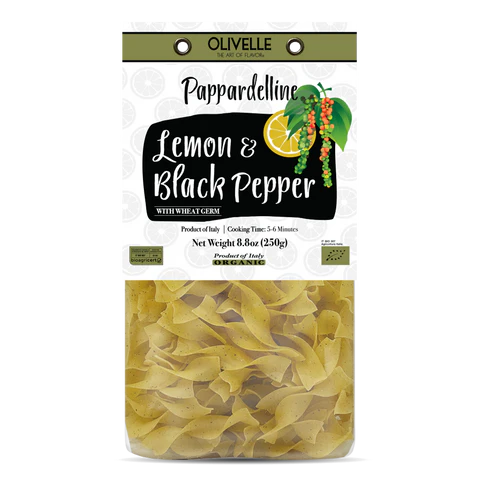 OLIVELLE - Lemon & Pepper Pappardelline - Organic