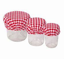 2116004 BOWL CVR MINI SET/3 GINGHAM