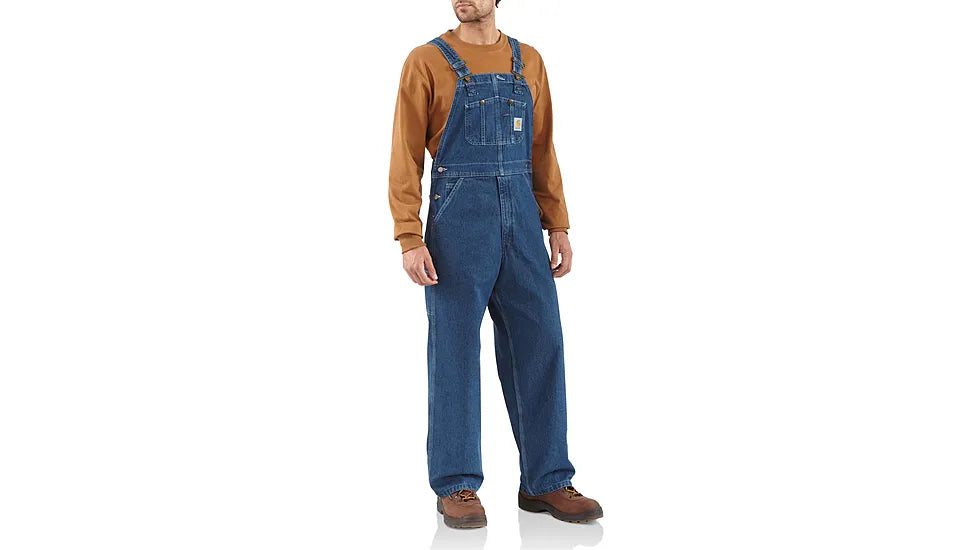 R07-DST Carhartt Washed Denim Bib Overalls
