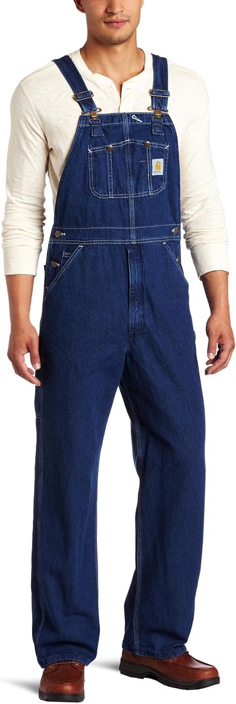 R07-DST Carhartt Washed Denim Bib Overalls