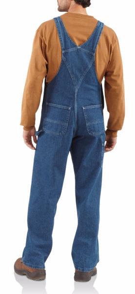 R07-DST Carhartt Washed Denim Bib Overalls