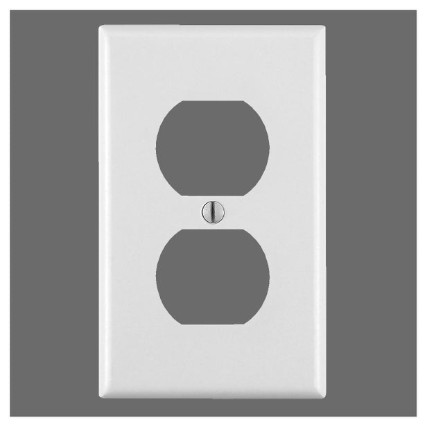 Duplex Receptacle Plate - White