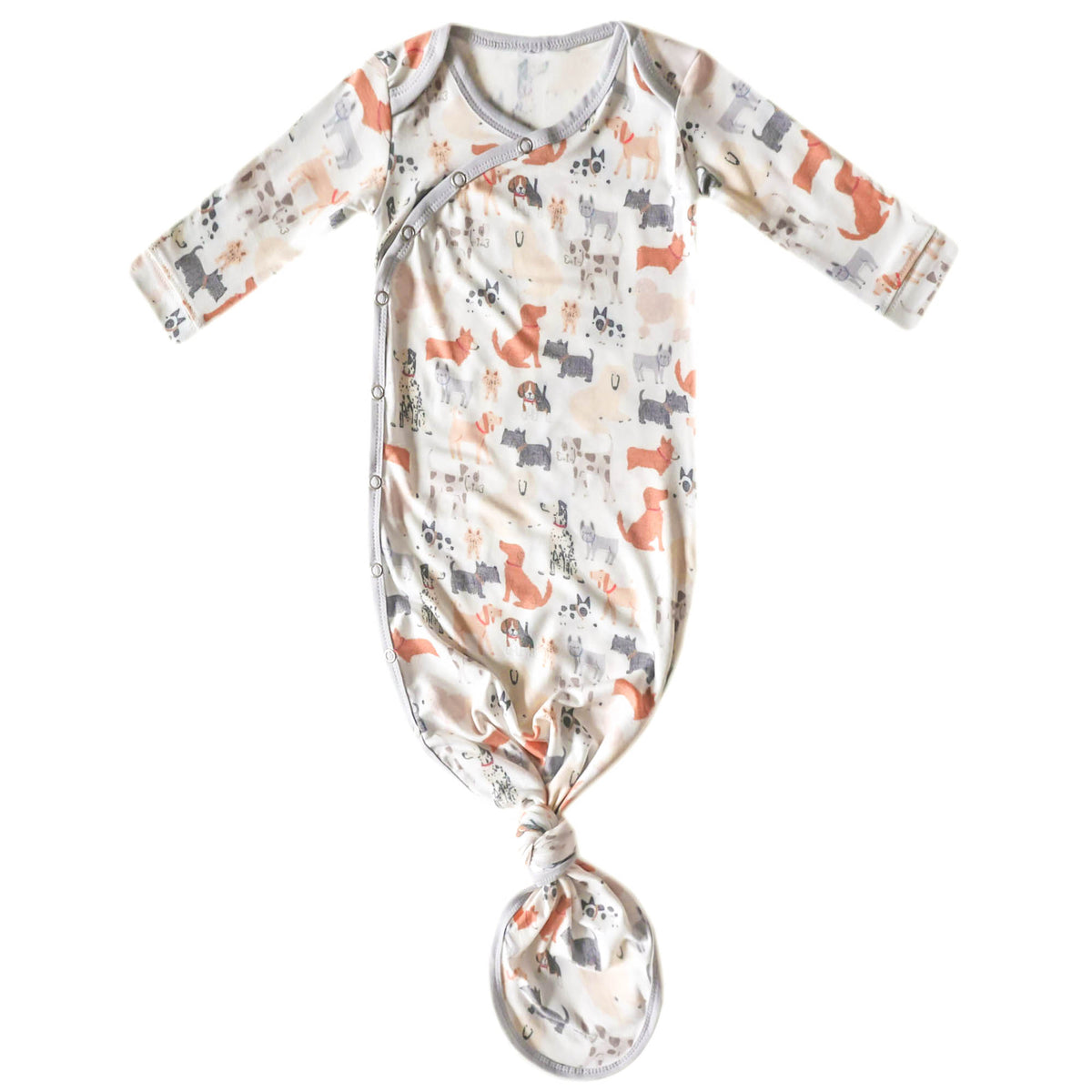 Copper Pearl Knotted Gown, 0-4 Months, Assorted