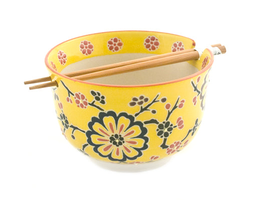 6" CERAMIC BOWL W/CHOPSTICKS