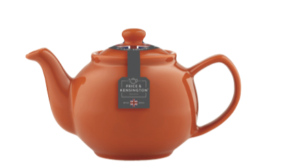 BURNT ORANGE 6 CUP TEAPOT 37 FL OZ