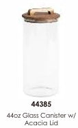 44 OZ GLASS CANISTER WITH ACACIA LID