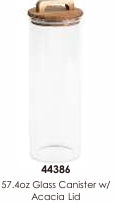 57.4 OZ GLASS CANISTER WITH ACACIA LID
