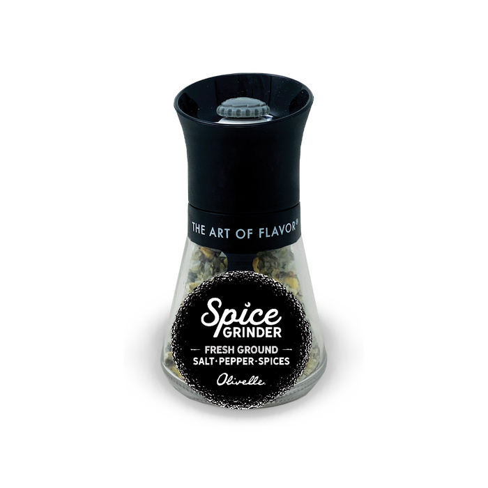 SPICE GRINDER-GLASS W/ ADJUSTABLE CERAMIC MILL