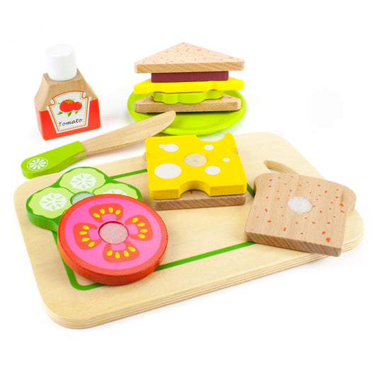 TOY WOOD SANDWICH SET