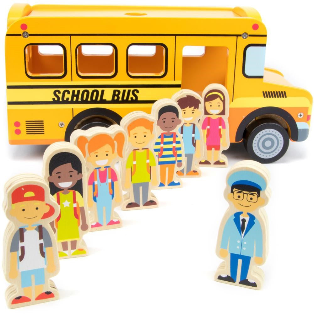 SCHOOL BUS PLAYSET 10PC