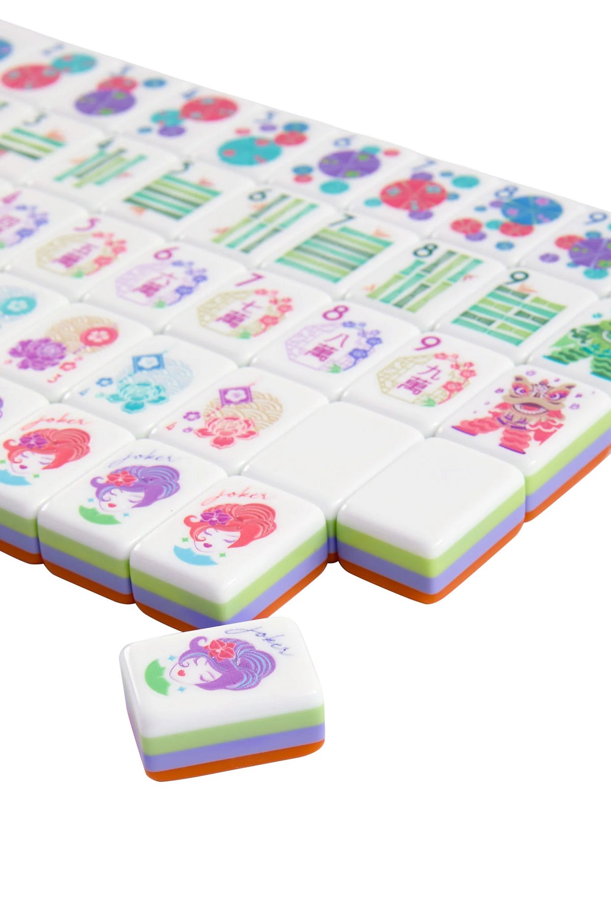 Papaya Spritz Mahjong Tiles