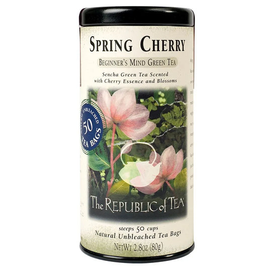 SPRING CHERRY GREEN TEA (50 BAGS)