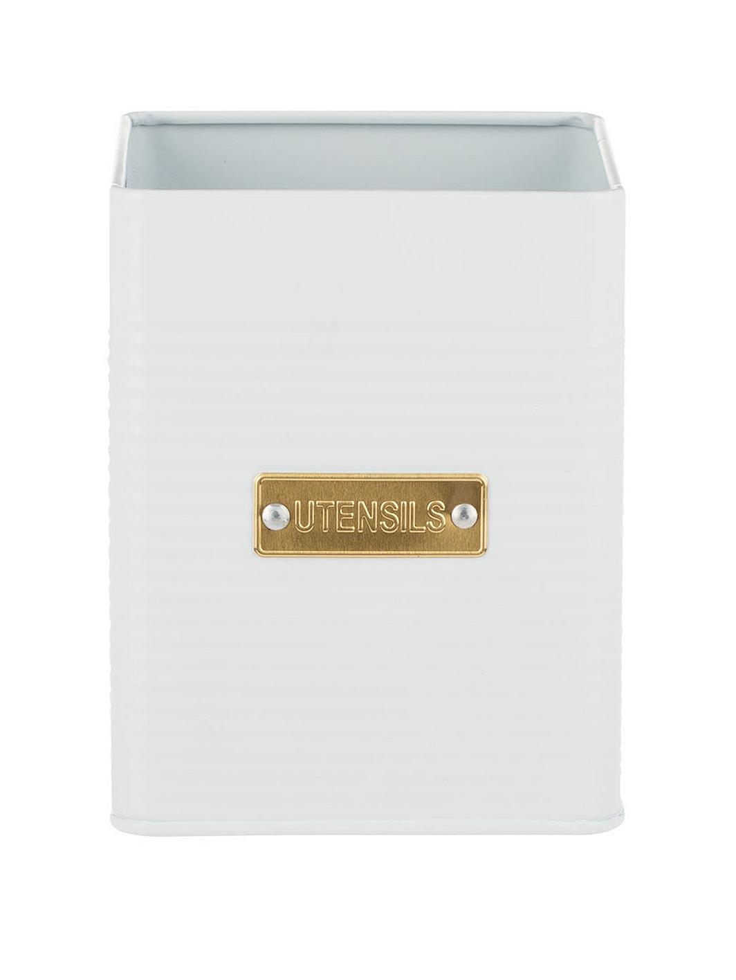 OTTO SQUARE WHITE UTENSIL POT