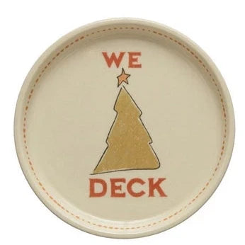 5"RND STONEWARE PLATE, ASSD