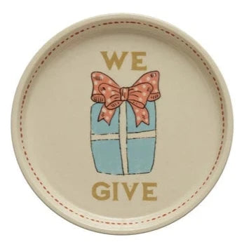 5"RND STONEWARE PLATE, ASSD