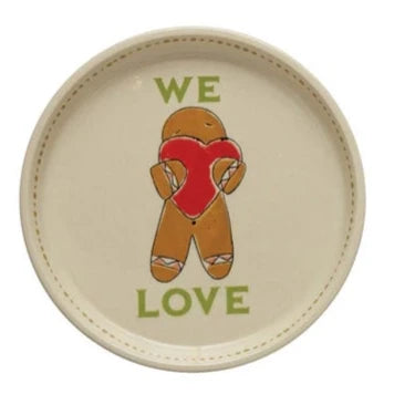 5"RND STONEWARE PLATE, ASSD