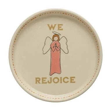 5"RND STONEWARE PLATE, ASSD